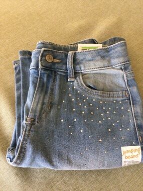 jumping beans Light Blue Flared Jeans with Rhinestone Accents
